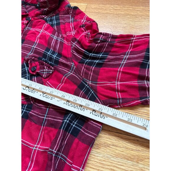 Red & Black Plaid Button-Up Shirt Size 1 By Torrid - Picture 4 of 9
